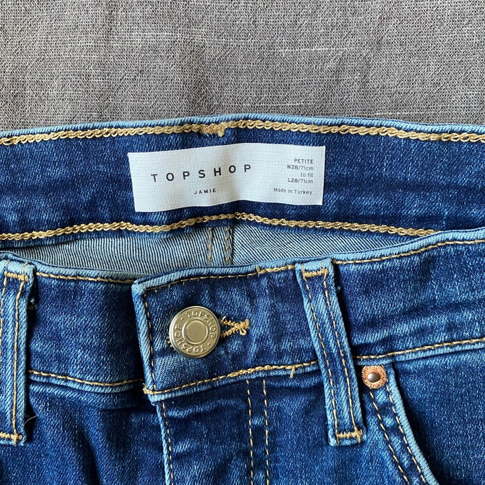 Topshop JAMIE Jeans Size 28 Petite